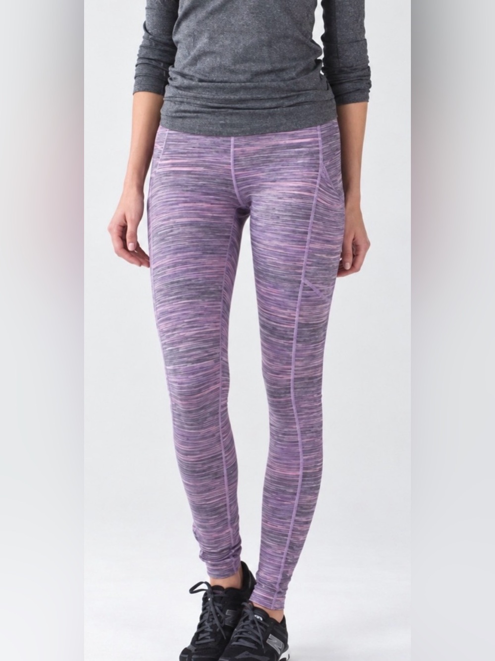 * Lululemon Speed Tight IV Purple Space-Dye Camo Active Leggings SZ 10 *